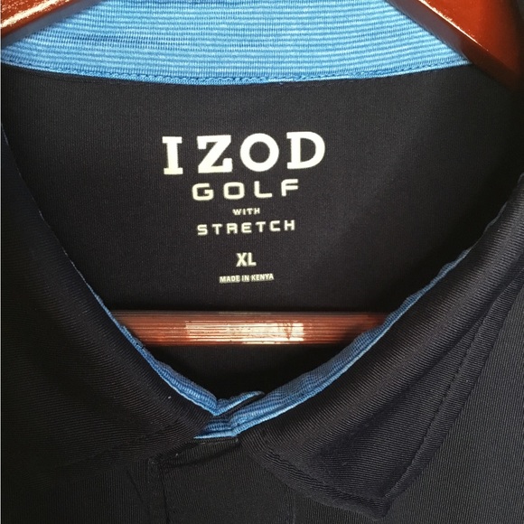 Izod Men’s Polo Shirt - Navy & Light Blue - Size XL - EUC - Picture 2 of 3
